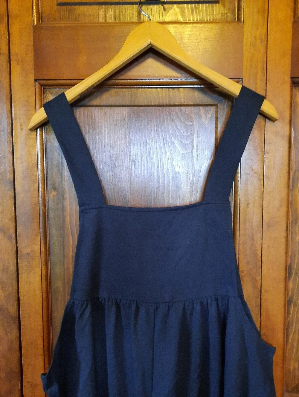 Vintage 90s Duo Maternity Cotton Blend Black Short Overalls Size 1X